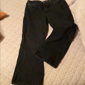 Jennifer Lopez Slim kick flare black jeans…